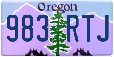 OR license plate 983RTJ