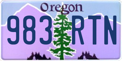 OR license plate 983RTN