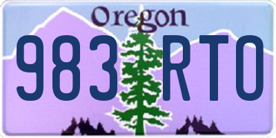OR license plate 983RTO