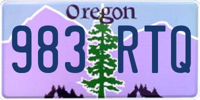 OR license plate 983RTQ