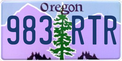 OR license plate 983RTR