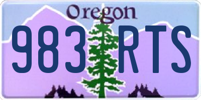 OR license plate 983RTS