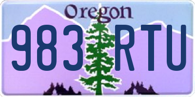 OR license plate 983RTU