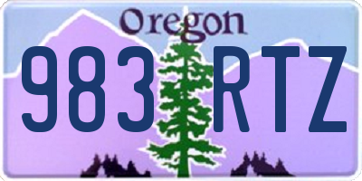 OR license plate 983RTZ