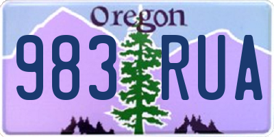 OR license plate 983RUA