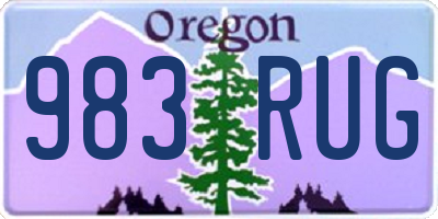 OR license plate 983RUG