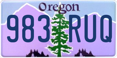 OR license plate 983RUQ