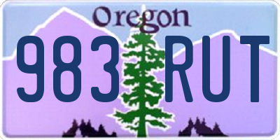 OR license plate 983RUT