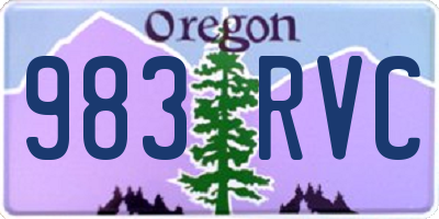 OR license plate 983RVC