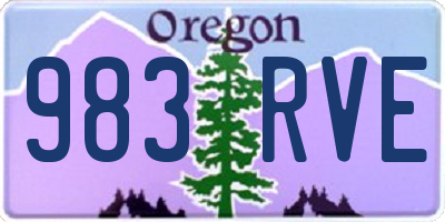 OR license plate 983RVE