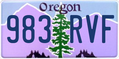 OR license plate 983RVF