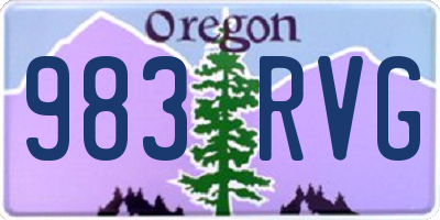OR license plate 983RVG
