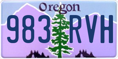 OR license plate 983RVH