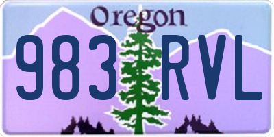 OR license plate 983RVL