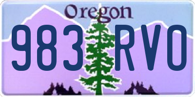 OR license plate 983RVO