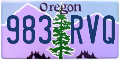 OR license plate 983RVQ