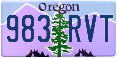 OR license plate 983RVT