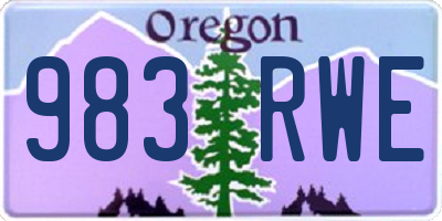 OR license plate 983RWE