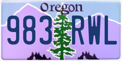 OR license plate 983RWL