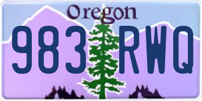 OR license plate 983RWQ