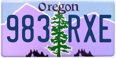 OR license plate 983RXE