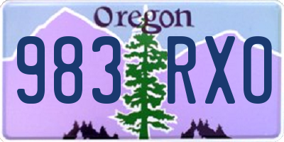 OR license plate 983RXO