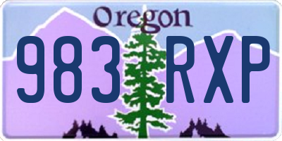 OR license plate 983RXP