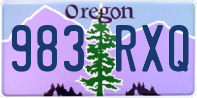 OR license plate 983RXQ