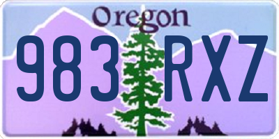 OR license plate 983RXZ