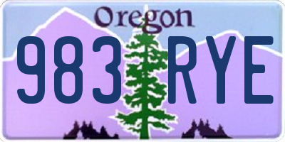 OR license plate 983RYE