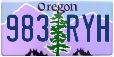 OR license plate 983RYH
