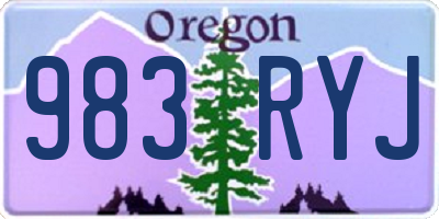 OR license plate 983RYJ
