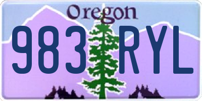 OR license plate 983RYL