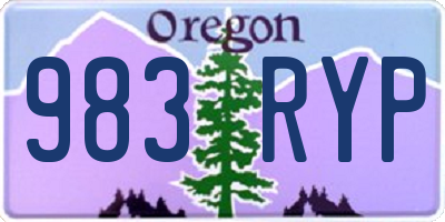 OR license plate 983RYP