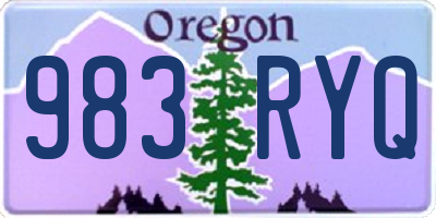 OR license plate 983RYQ