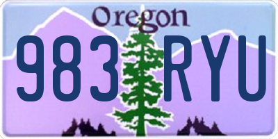 OR license plate 983RYU