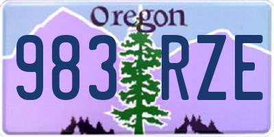 OR license plate 983RZE