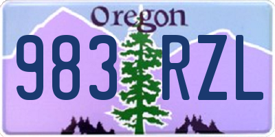 OR license plate 983RZL
