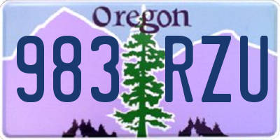 OR license plate 983RZU