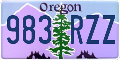 OR license plate 983RZZ