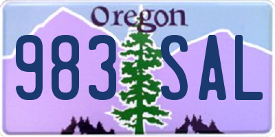 OR license plate 983SAL