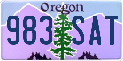 OR license plate 983SAT