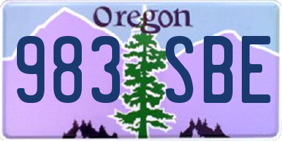 OR license plate 983SBE
