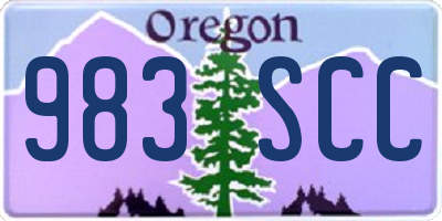 OR license plate 983SCC