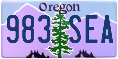 OR license plate 983SEA