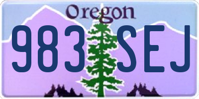 OR license plate 983SEJ