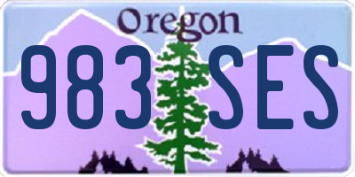 OR license plate 983SES