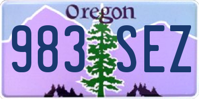 OR license plate 983SEZ