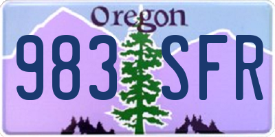 OR license plate 983SFR