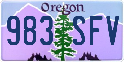 OR license plate 983SFV